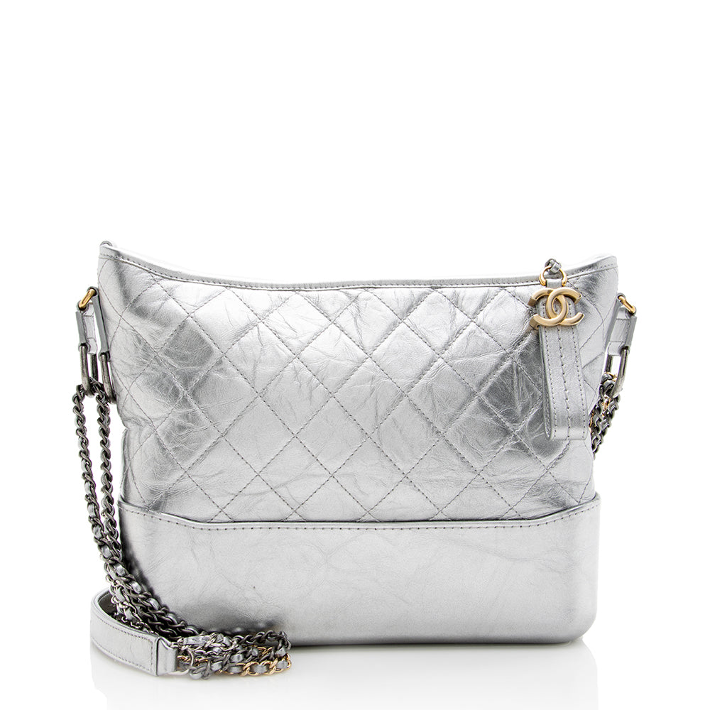 Chanel Metallic Aged Calfskin Gabrielle Medium Hobo - FINAL SALE (SHF-18942)