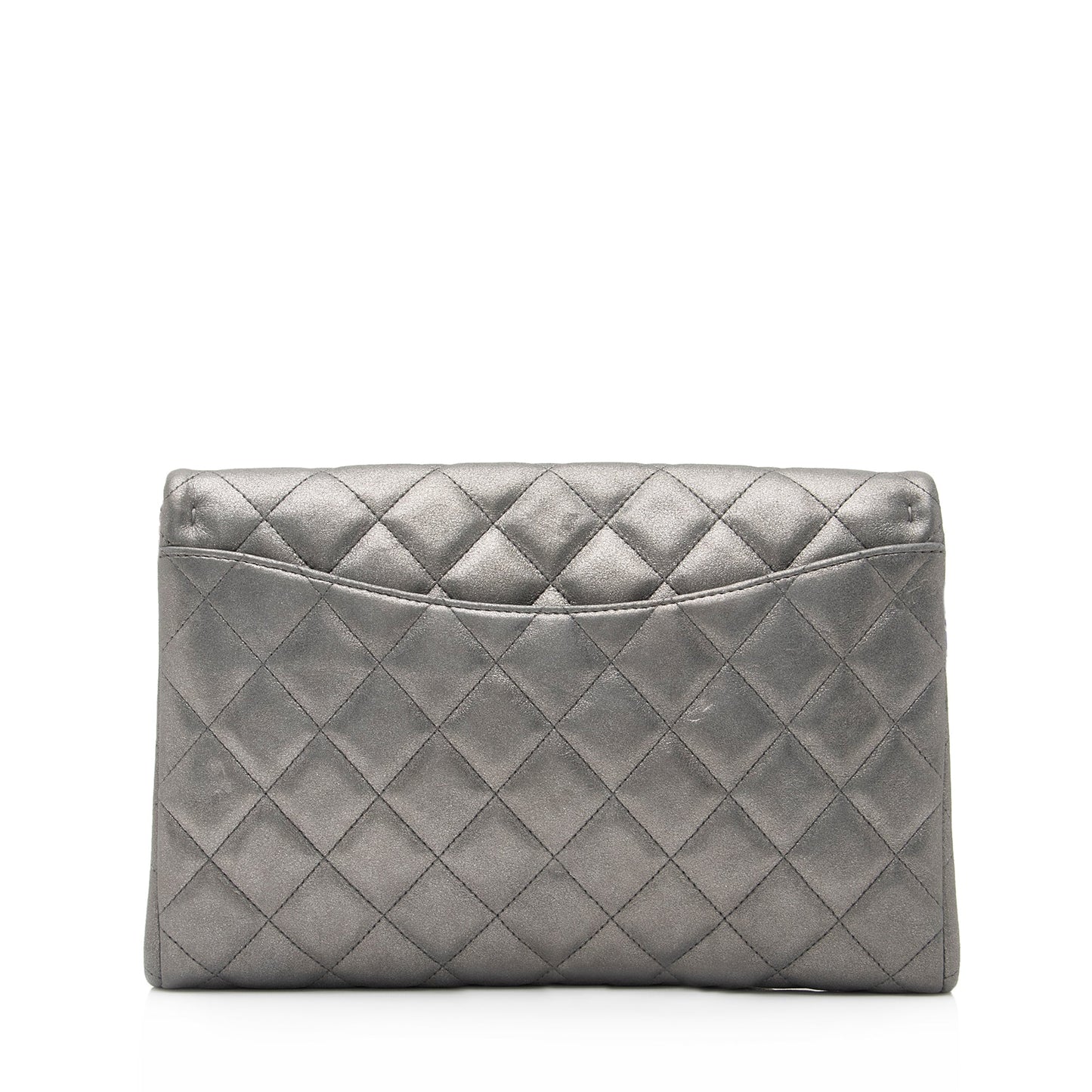 Chanel Metallic Lambskin Flap Clutch on Chain (SHF-bJM9yK)