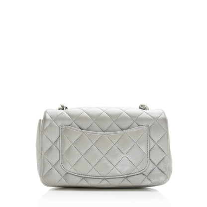 Chanel Metallic Lambskin Rectangular Mini Flap Bag (SHF-20482)