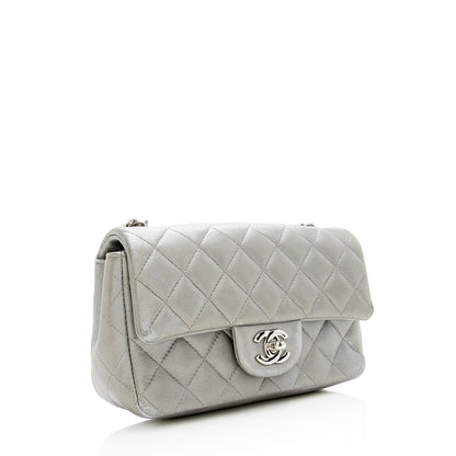 Chanel Metallic Lambskin Rectangular Mini Flap Bag (SHF-20482)