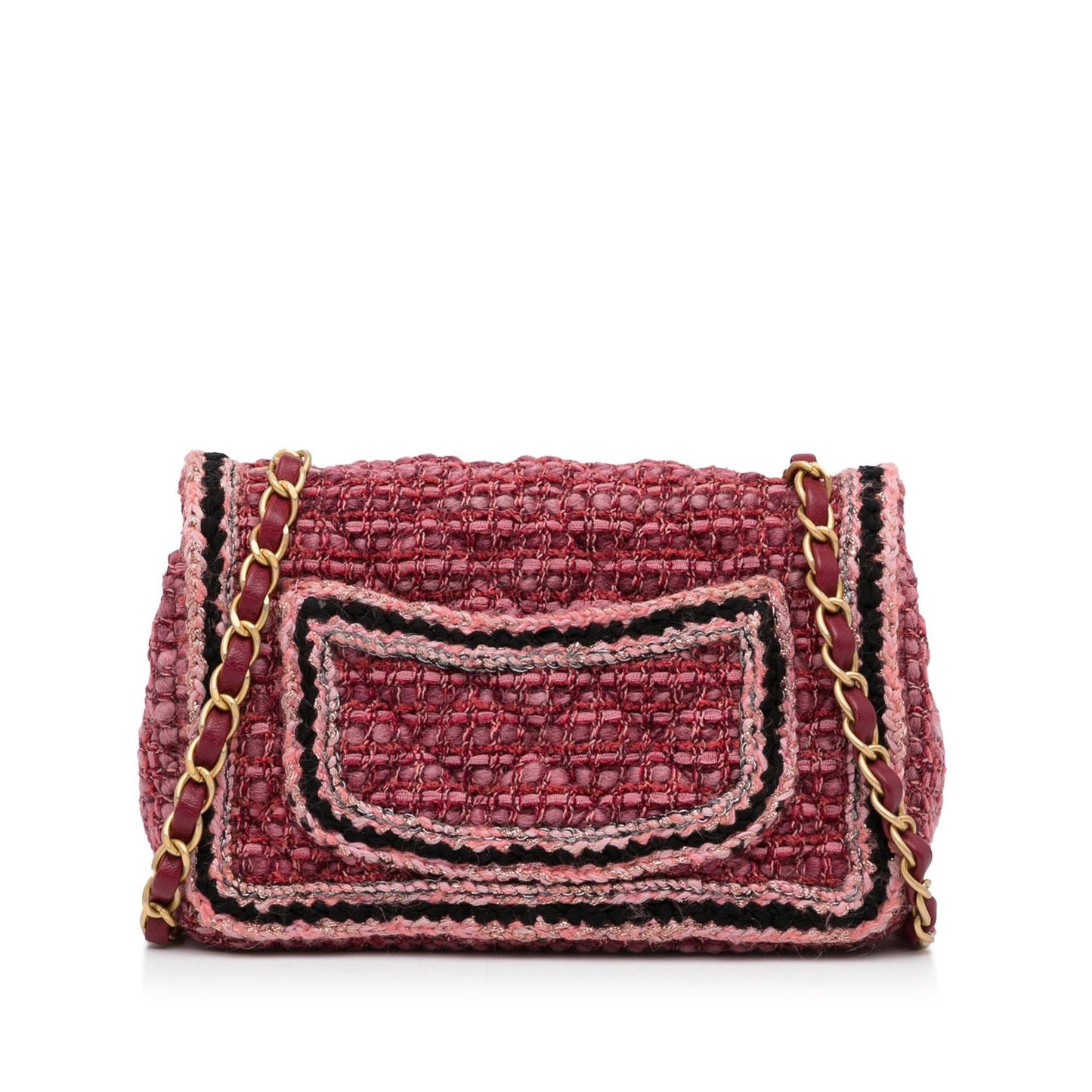 Chanel Mini Braided Classic Tweed Single Flap Bag (SHG-lsYBtL)