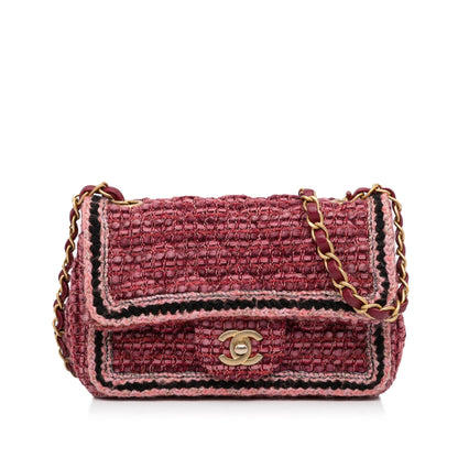 Chanel Mini Braided Classic Tweed Single Flap Bag (SHG-lsYBtL)