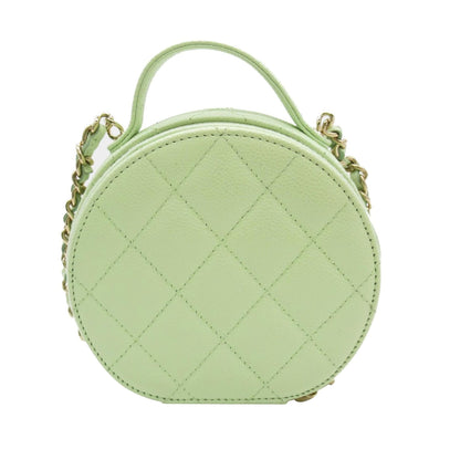 Chanel Mini Caviar Round Vanity Bag (SHG-L9oeJh)