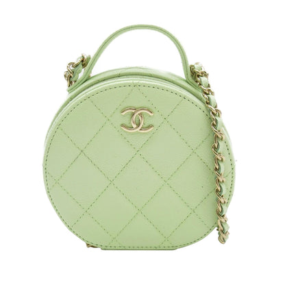 Chanel Mini Caviar Round Vanity Bag (SHG-L9oeJh)