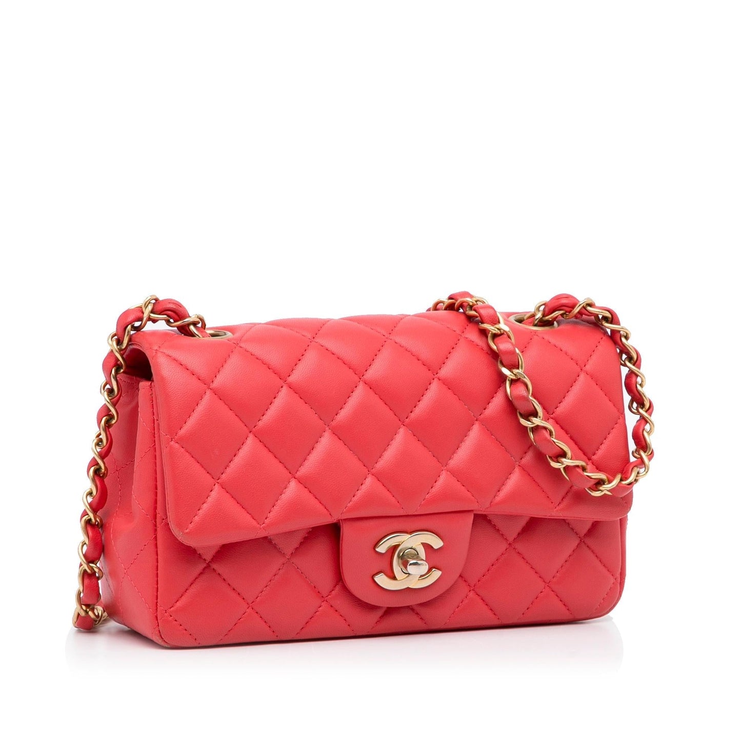 Chanel Mini Classic Lambskin Rectangular Single Flap (SHG-ShijLx)