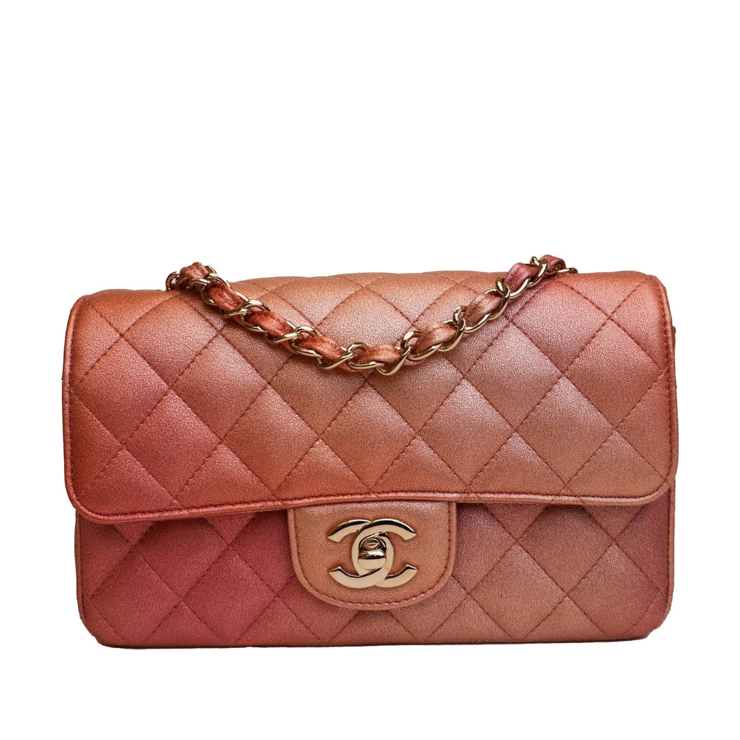 Chanel Mini Classic Lambskin Rectangular Single Flap (SHG-ekr4fa)