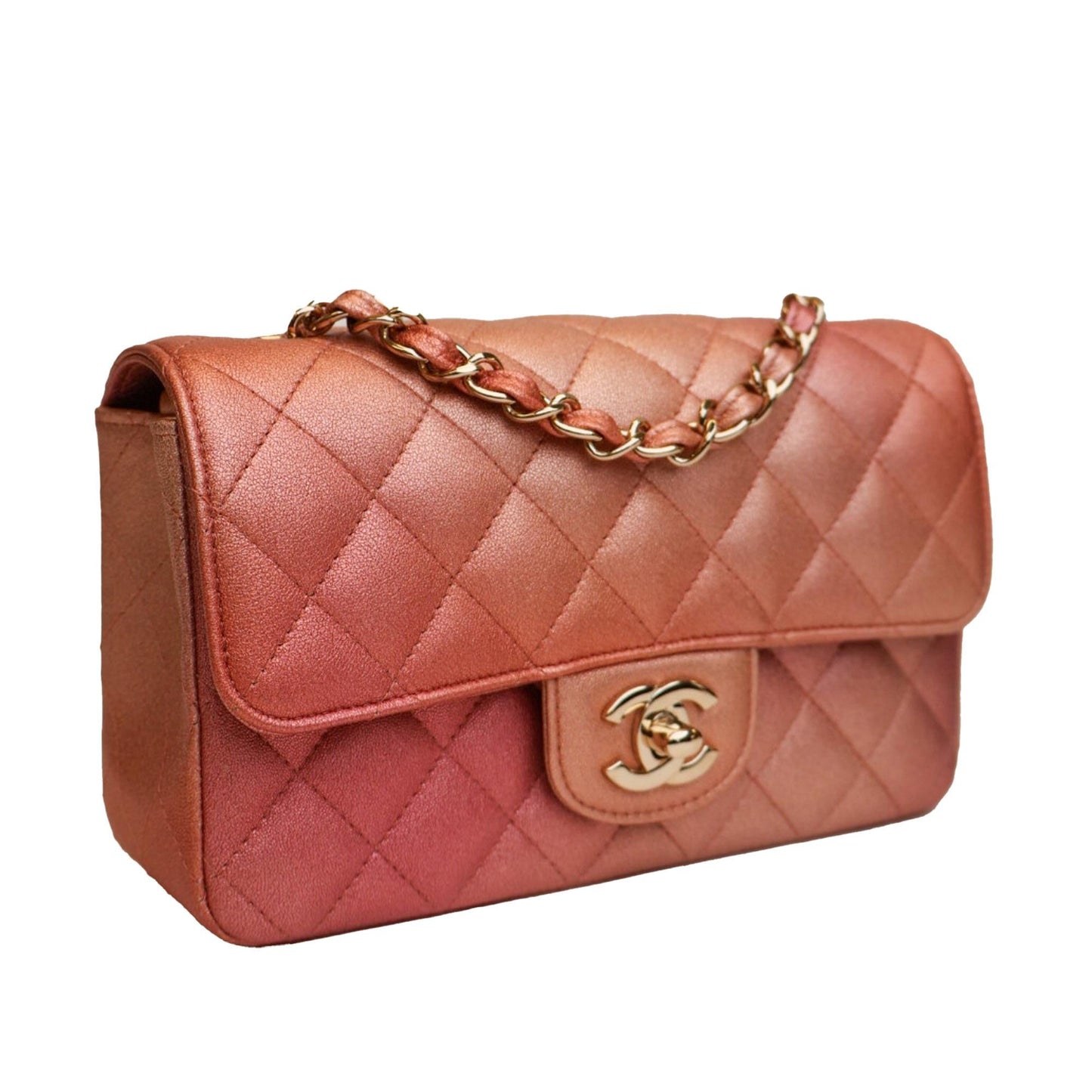 Chanel Mini Classic Lambskin Rectangular Single Flap (SHG-ekr4fa)