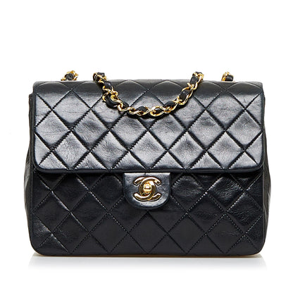 Chanel Mini Classic Square Lambskin Single Flap Bag (SHG-3rD17V)