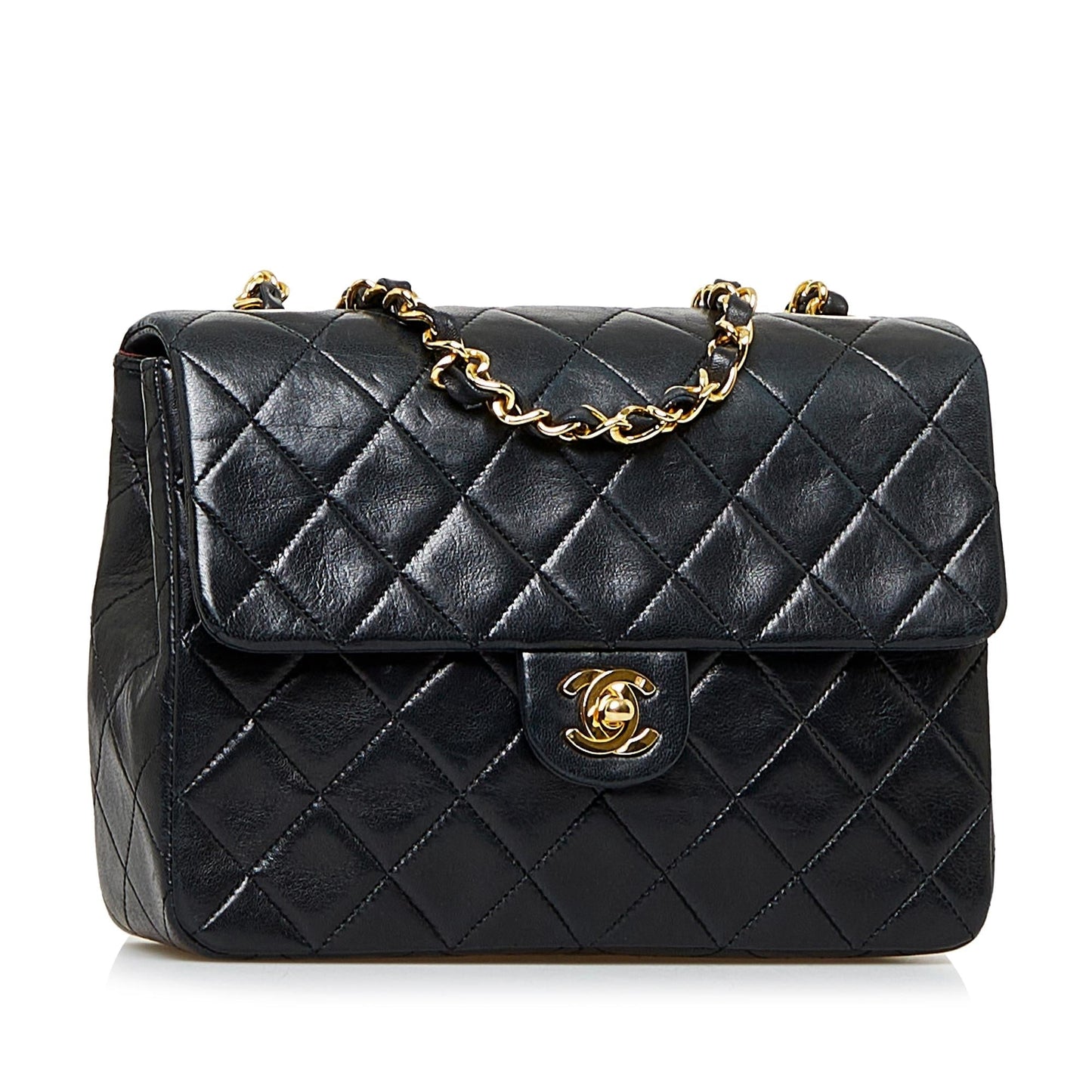 Chanel Mini Classic Square Lambskin Single Flap Bag (SHG-3rD17V)