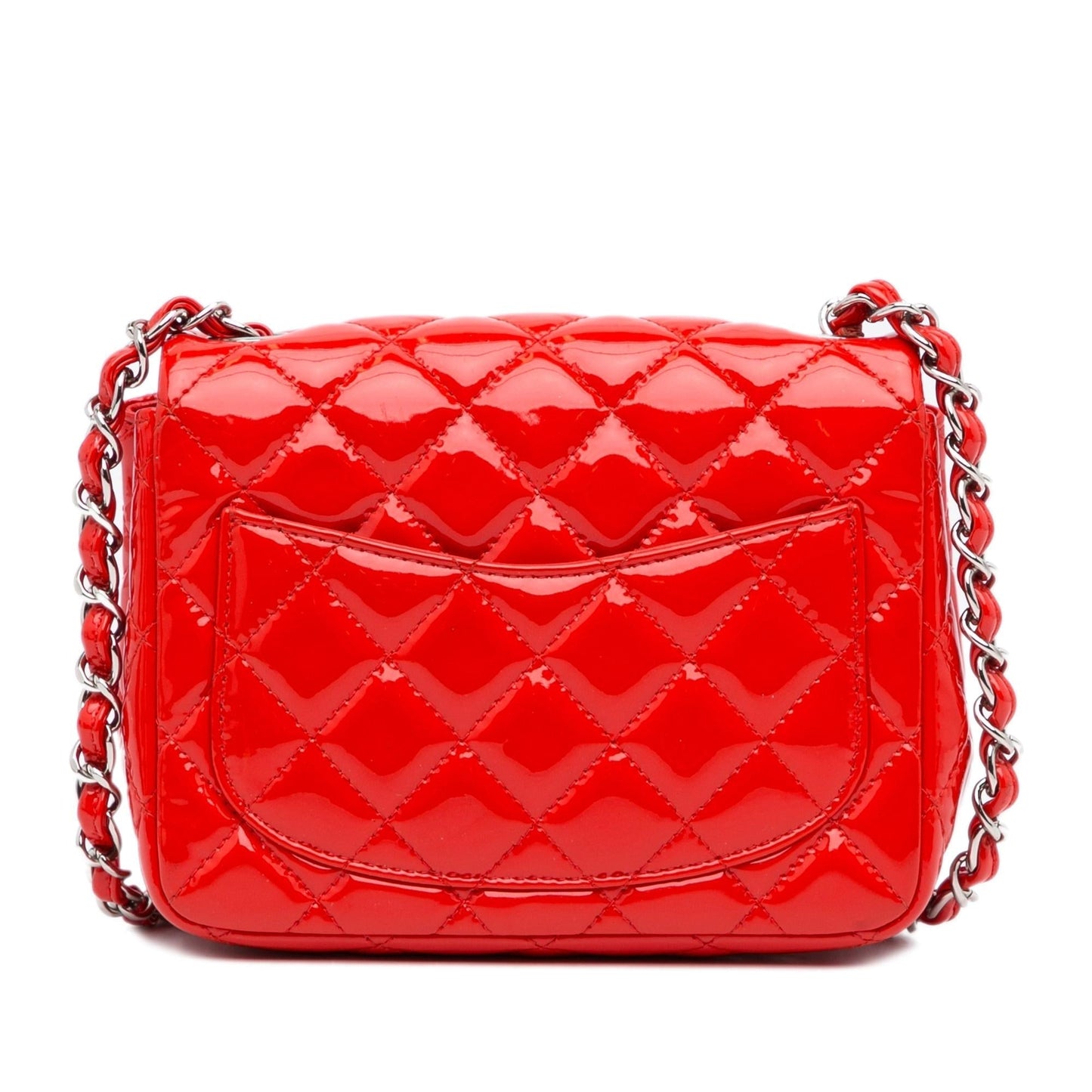 Chanel Mini Classic Square Patent Single Flap (SHG-alnMAa)