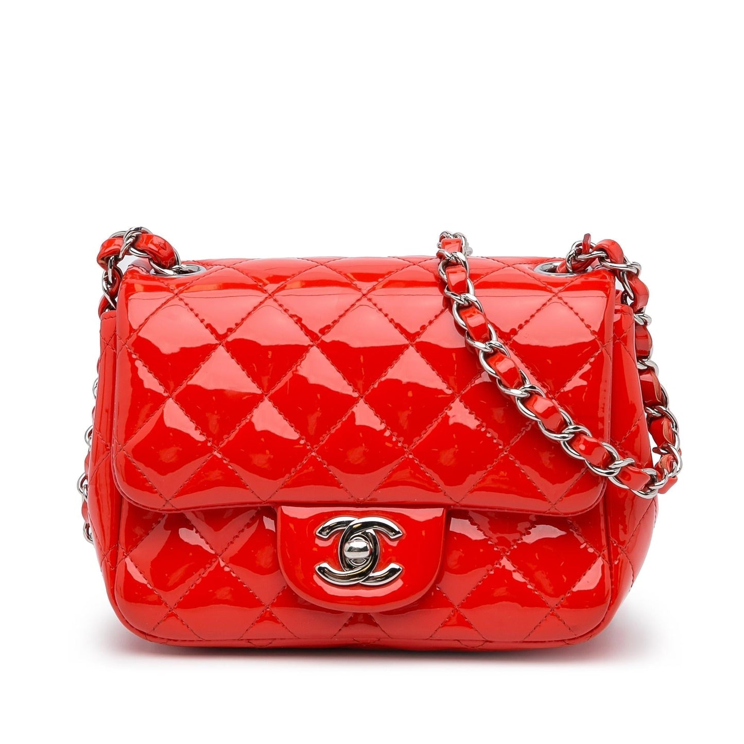 Chanel Mini Patent Classic Square Single Flap (SHG-1Esv8z)