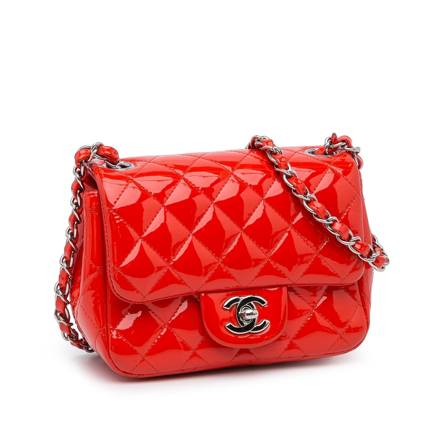 Chanel Mini Patent Classic Square Single Flap (SHG-1Esv8z)