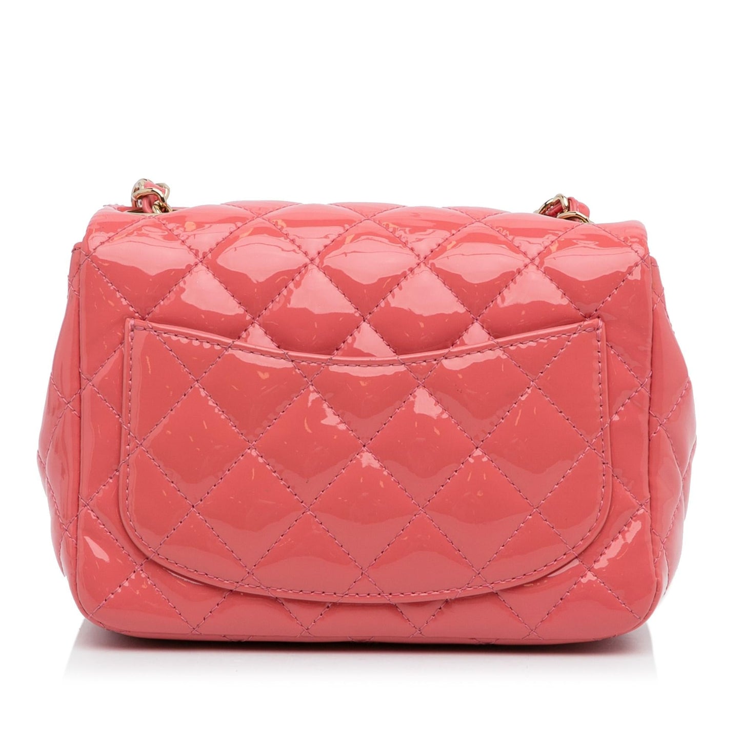 Chanel Mini Patent Classic Square Single Flap (SHG-bw2LAp)