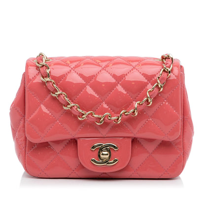 Chanel Mini Patent Classic Square Single Flap (SHG-bw2LAp)