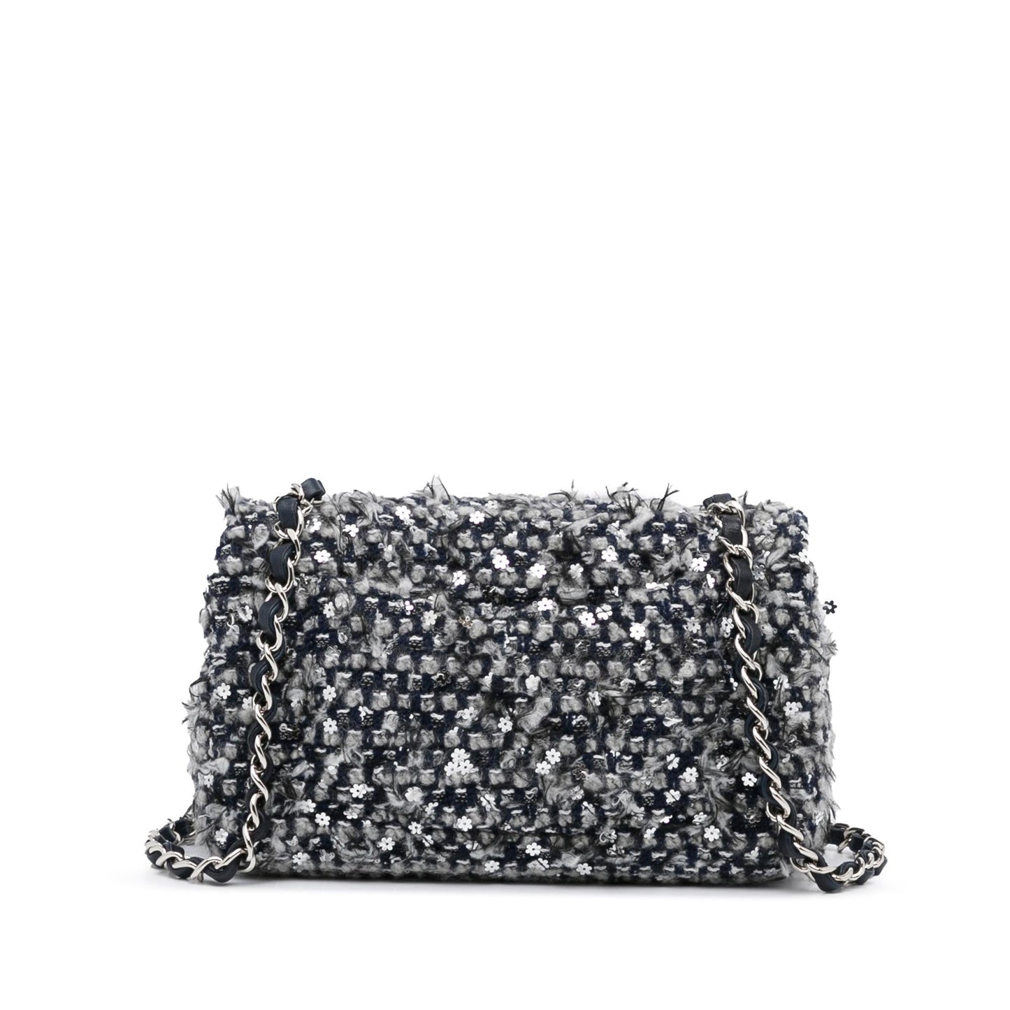 Chanel Mini Sequin Tweed Flap Crossbody (SHG-4UBu25)