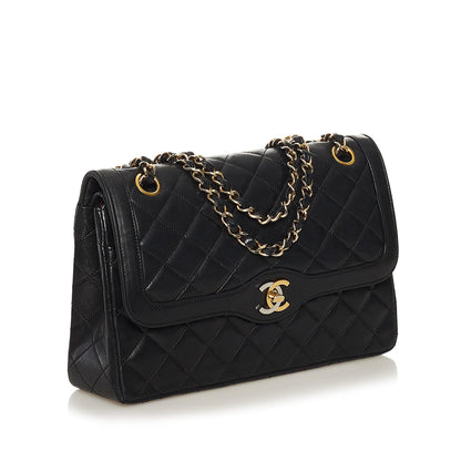 Chanel Paris Limited Edition Lambskin Double Flap Bag (SHG-35234)