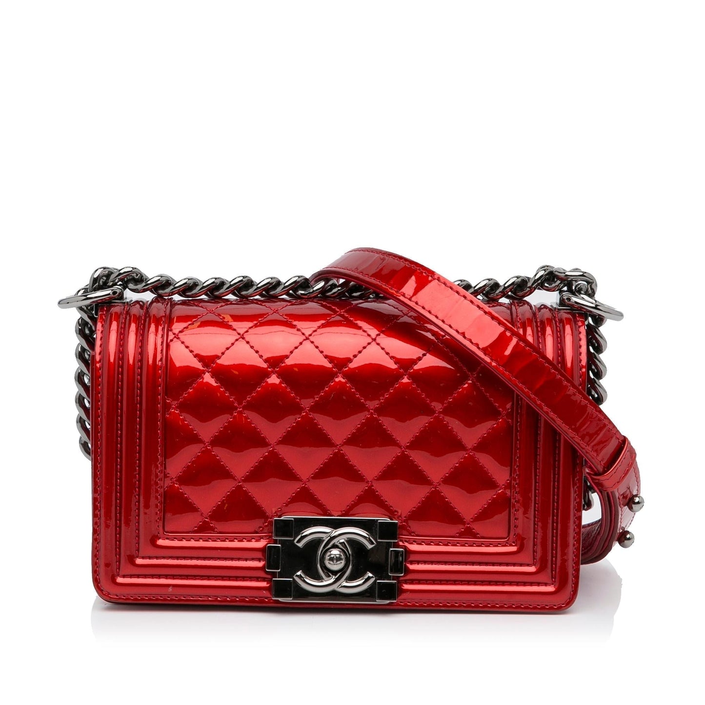 Chanel Patent Leather Boy Bag (SHG-TYu9KZ)