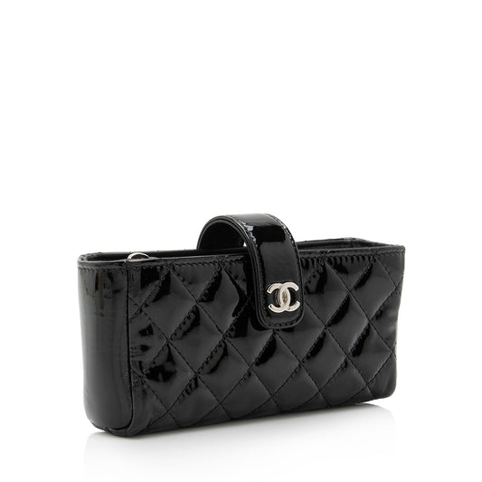 Chanel Patent Leather CC O-Mini Phone Clutch (SHF-VW0S2O)