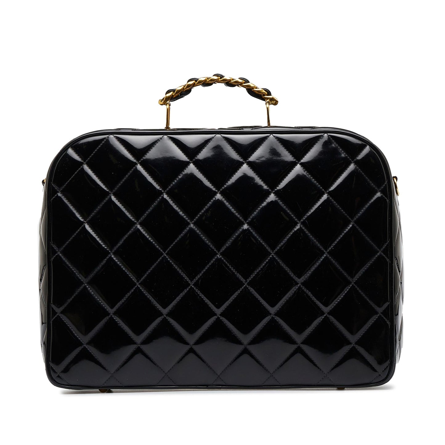 Chanel Patent Leather Chain Lunch Box Bag (SHG-Jo8ecE)