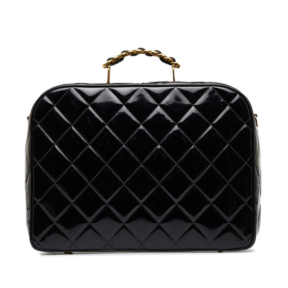 Chanel Patent Leather Chain Lunch Box Bag (SHG-Jo8ecE)