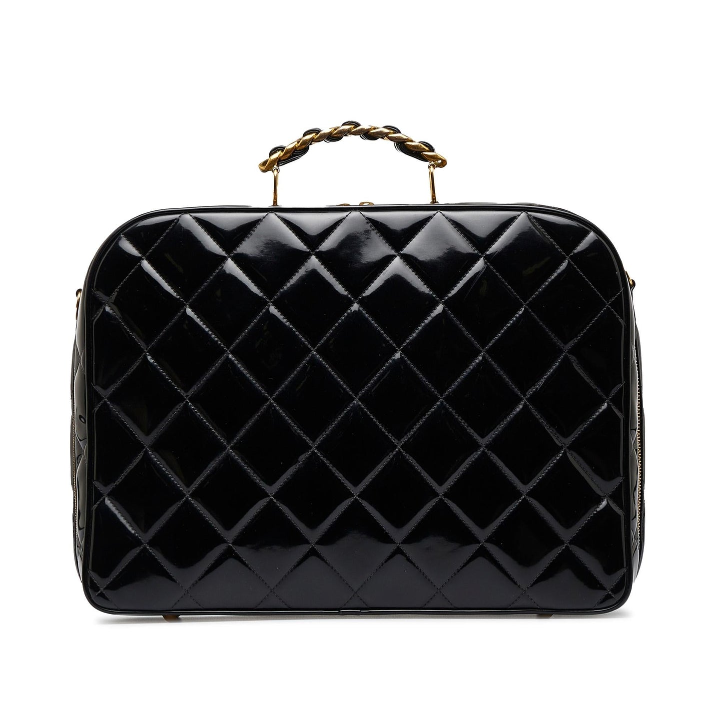 Chanel Patent Leather Chain Lunch Box Bag (SHG-Jo8ecE)