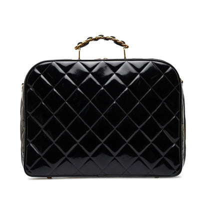 Chanel Patent Leather Chain Lunch Box Bag (SHG-Jo8ecE)