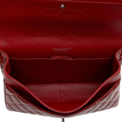 Chanel Patent Leather Classic Jumbo Double Flap Bag (SHF-Zki3Oi)