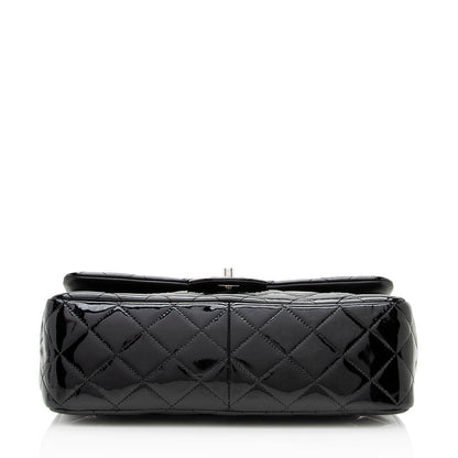 Chanel Patent Leather Classic Jumbo Double Flap Shoulder Bag (SHF-19063)