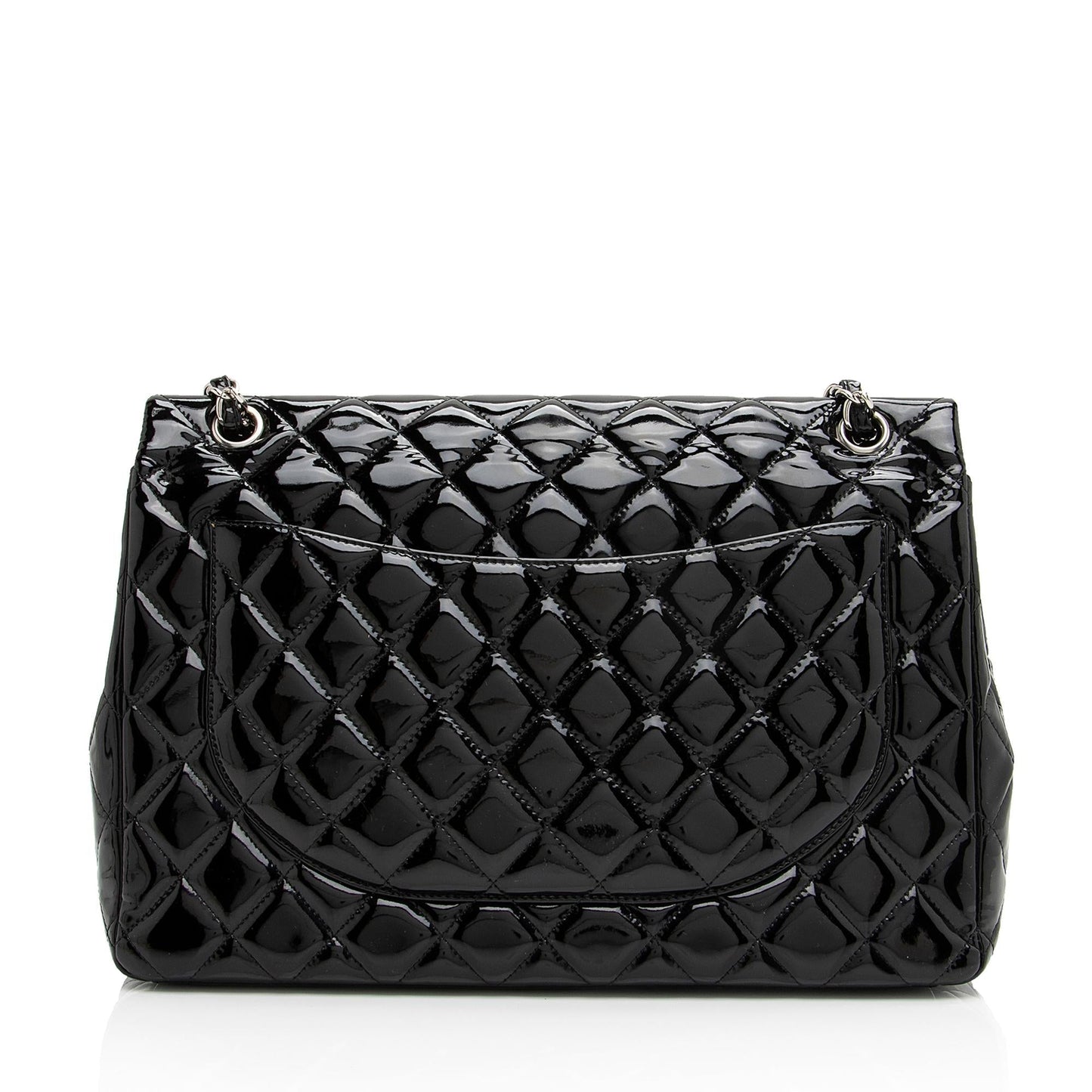 Chanel Patent Leather Classic Maxi Double Flap Bag (SHF-23340)