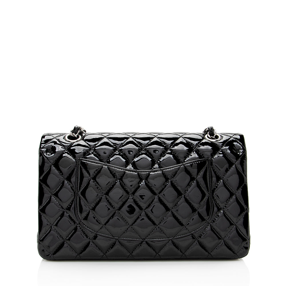 Chanel Patent Leather Classic Medium Double Flap Bag (SHF-20050)