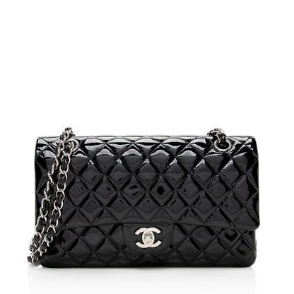 Chanel Patent Leather Classic Medium Double Flap Bag (SHF-20050)