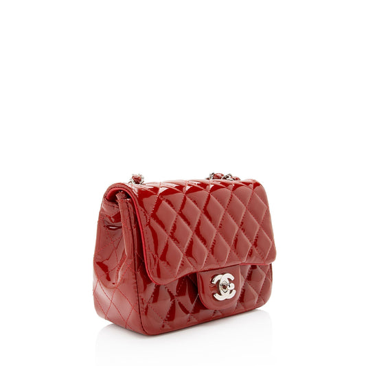 Chanel Patent Leather Classic Square Mini Flap Bag (SHF-XYG7aO)