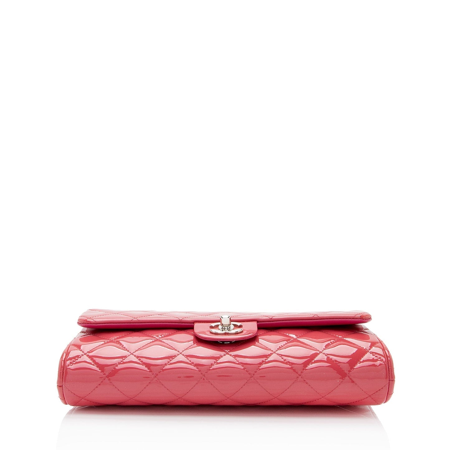 Chanel Patent Leather Flap Clutch on Chain (SHF-IZbriv)