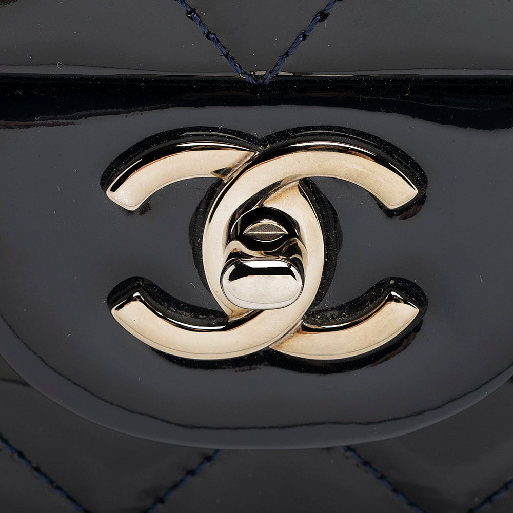 Chanel Patent Leather Classic Jumbo Single Flap Shoulder Bag (SHF-19686)