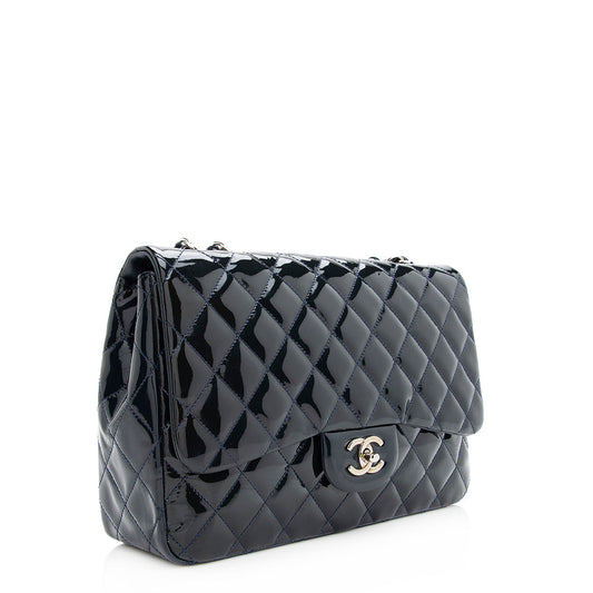 Chanel Patent Leather Classic Jumbo Single Flap Shoulder Bag (SHF-19686)