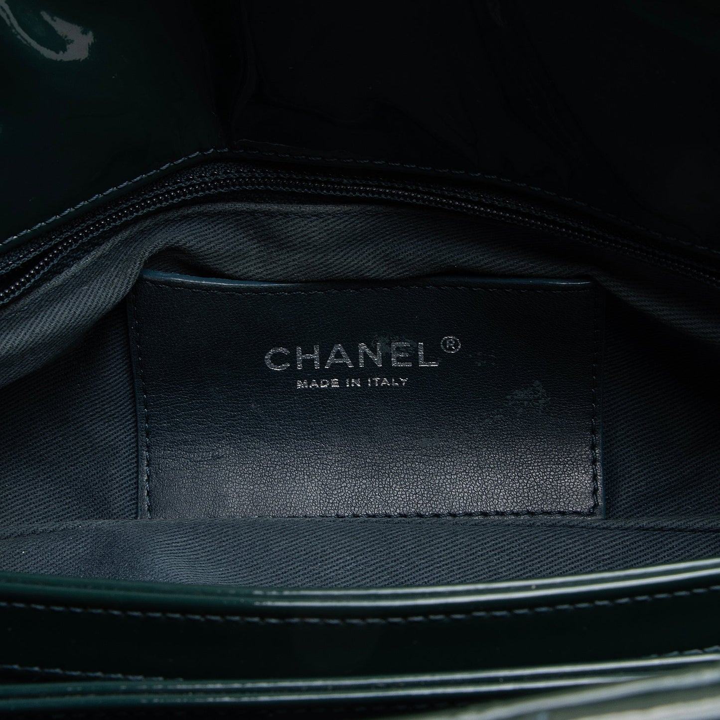 Chanel Patent Leather Just Mademoiselle Bowler Satchel (SHF-22492)