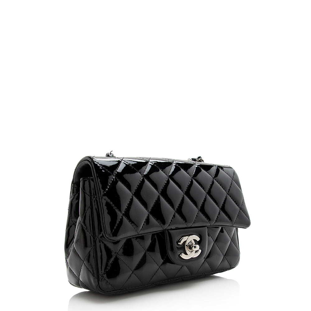 Chanel Patent Leather Rectangular Mini Flap Bag (SHF-21763)