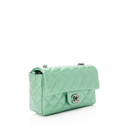 Chanel Patent Leather Rectangular Mini Flap Bag (SHF-ZhLCor)