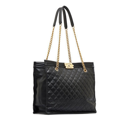 Chanel Quilted Boy Shopper Tote (SHG-8Epdbv)