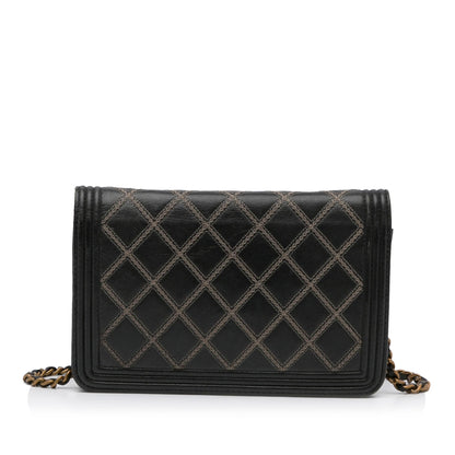 Chanel Quilted Boy Wallet On Chain (SHG-RWI8Tu)