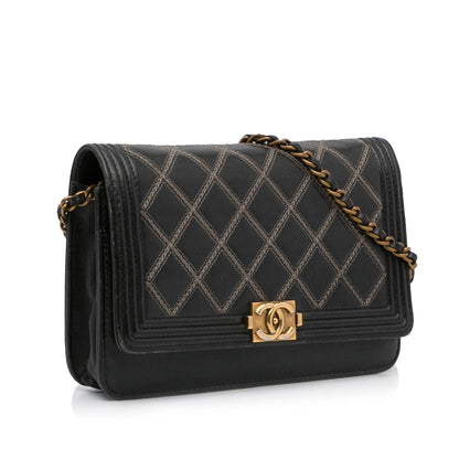 Chanel Quilted Boy Wallet On Chain (SHG-RWI8Tu)