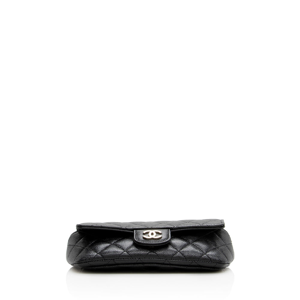 Chanel Quilted Caviar Leather Mini Chain Bag (SHF-18802)