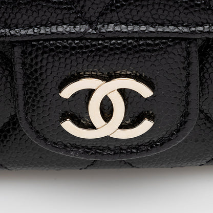 Chanel Quilted Caviar Leather Mini Chain Bag (SHF-18802)