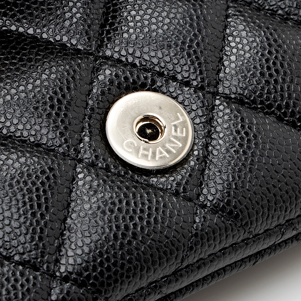 Chanel Quilted Caviar Leather Mini Chain Bag (SHF-18802)