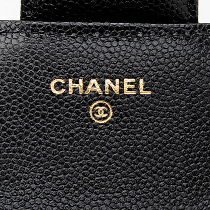 Chanel Quilted Caviar Leather Mini Chain Bag (SHF-18802)