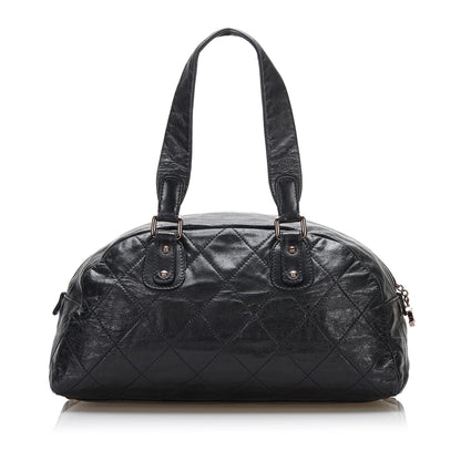 Chanel Quilted Lambskin Bowler Bag (SHG-RUjb34)