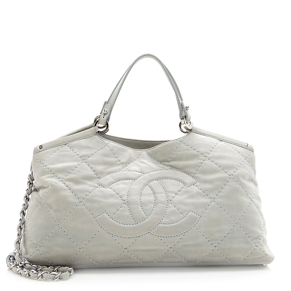 Chanel Lambskin Wild Stitch CC Large Satchel - FINAL SALE (SHF-18675)