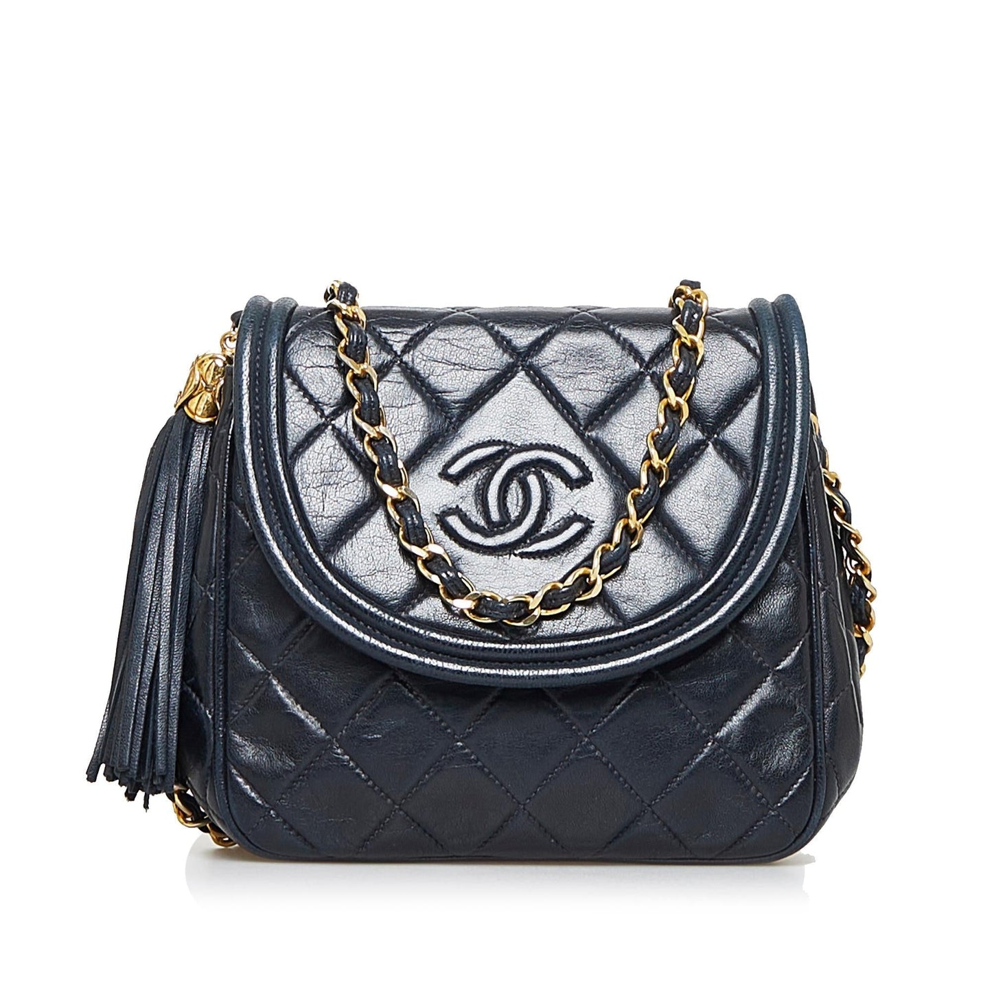 Chanel Quilted Lambskin CC Tassel Crossbody Bag (SHG-Cv9Idd)