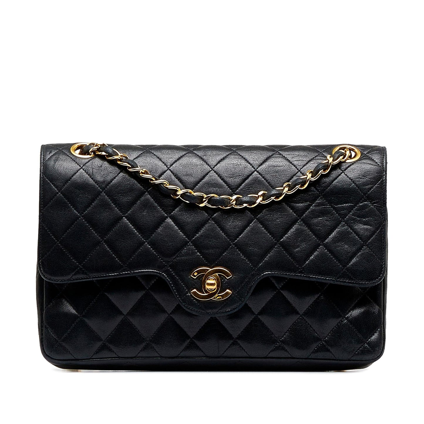 Chanel Quilted Lambskin Double Flap Bag (SHG-nAgJZX)