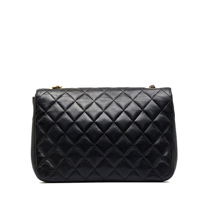 Chanel Quilted Lambskin Half Moon Single Flap (SHG-pMeycG)